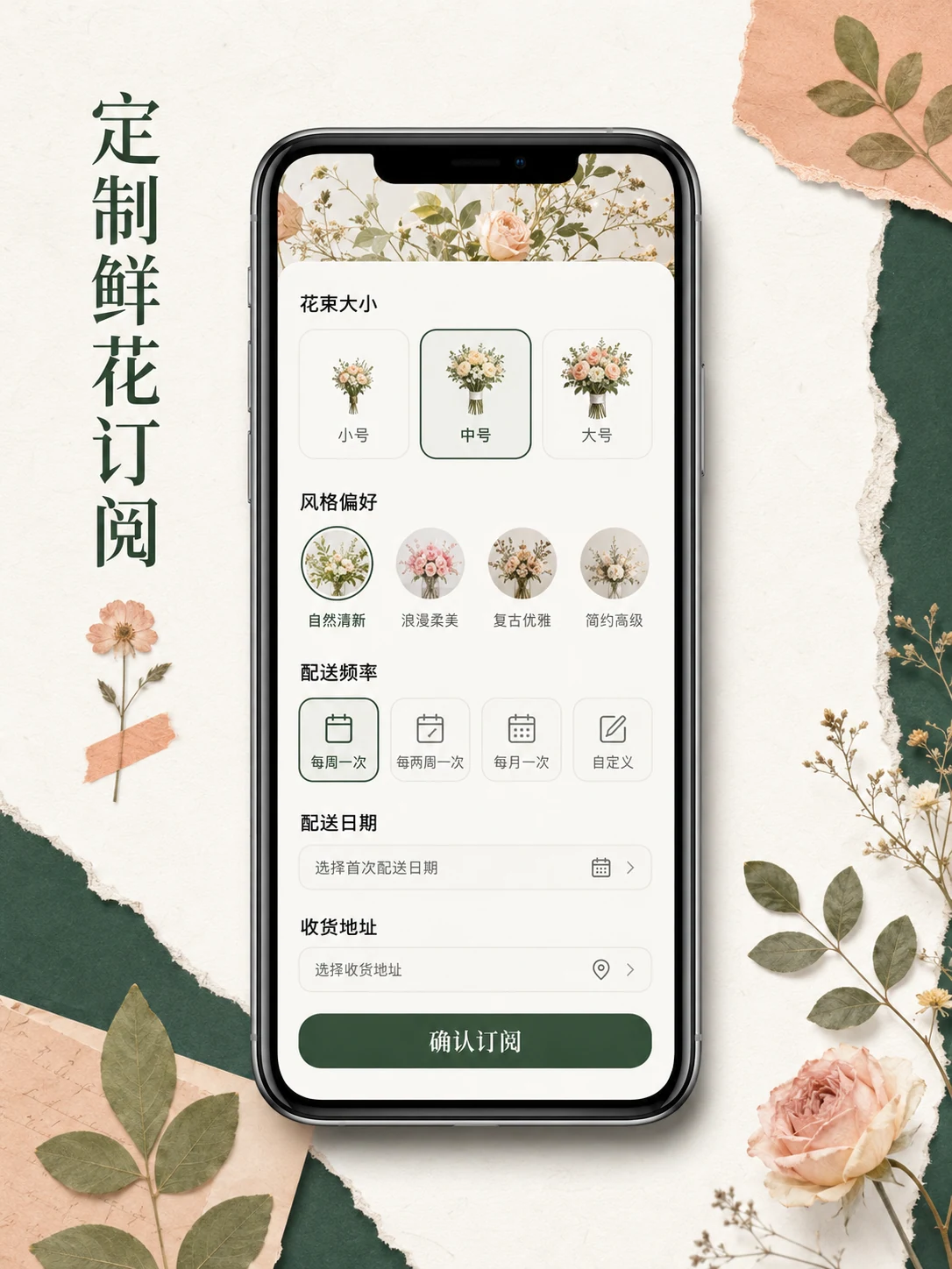 鲜花订阅小程序 — 核心操作流程