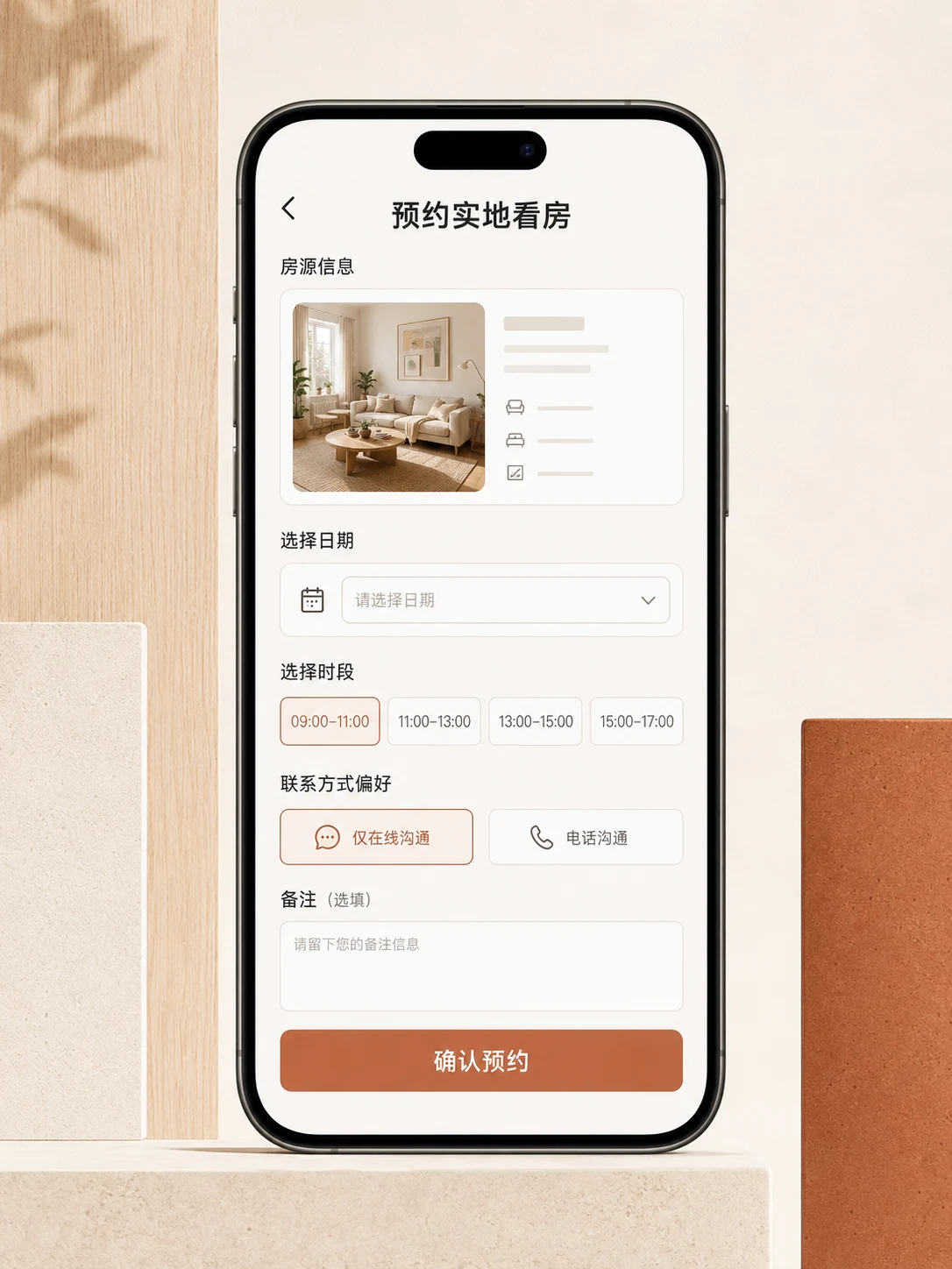租房看房预约小程序 — 核心操作流程