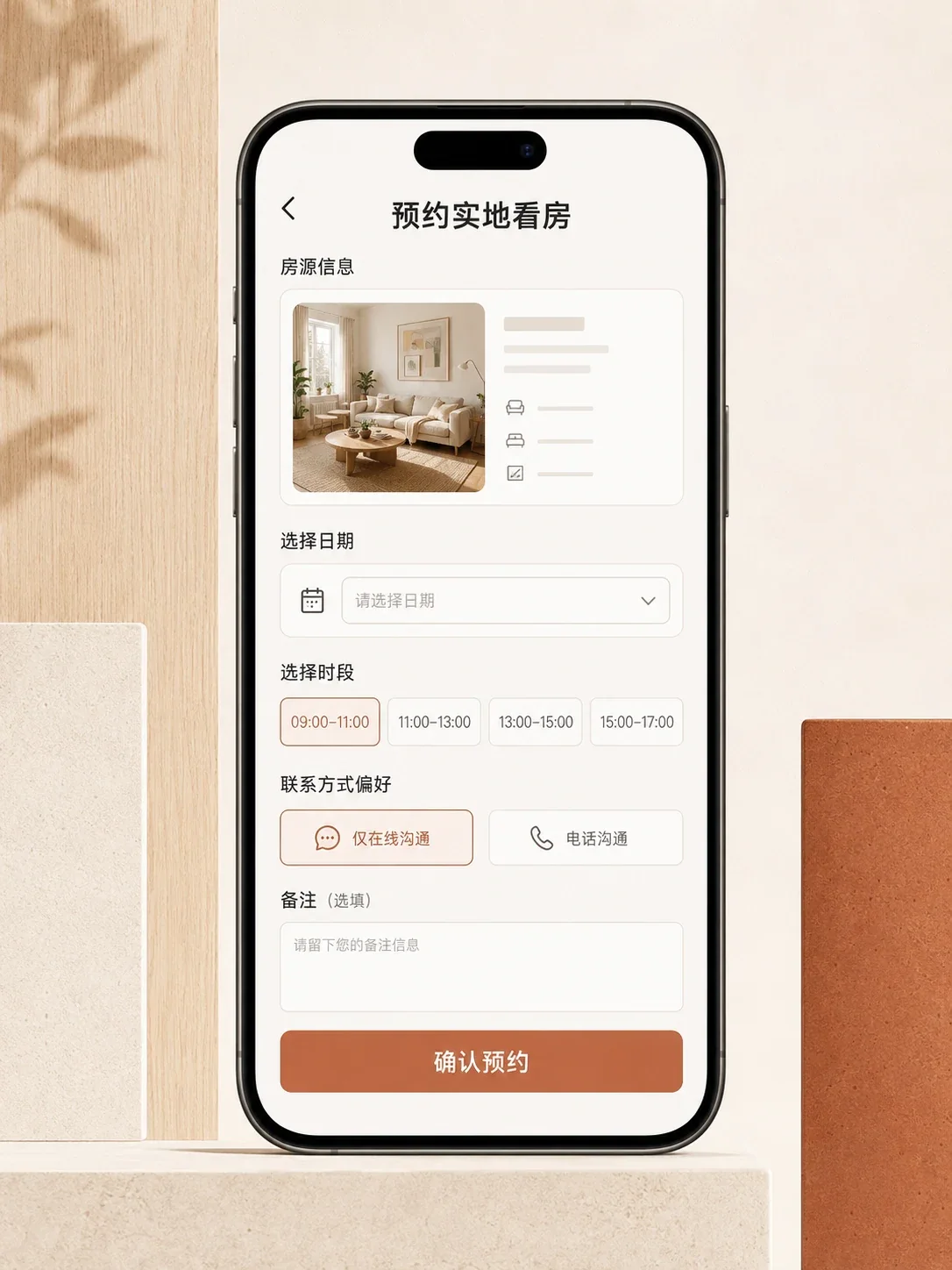 Rental viewing mini program — Core interaction flow